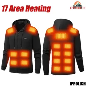 17 Areas Heating Jacket Men's Winter Electric Heating Coat Functional Self-Heating Clothes Outdoor Ski Mountaineer Warm Jacket