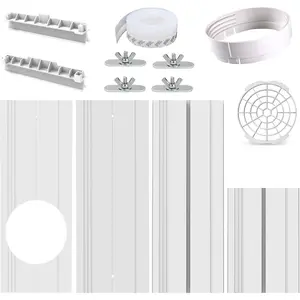Portable Air conditioner Window Seal Kit, AC Window Seal Suitable for 5.9" AC Exhaust Hose, Adjustable Vertical/Horizontal Sliding Window Vent Seal Plates for A/C Unit Window Vent Kit