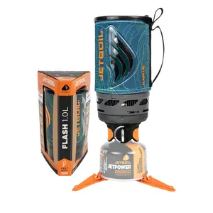 Flash Portable Fast Boil Stove for Camping and Backpacking with 1-Step Auto Ignition, Propane/Isobutane Burner with Cooking Cup