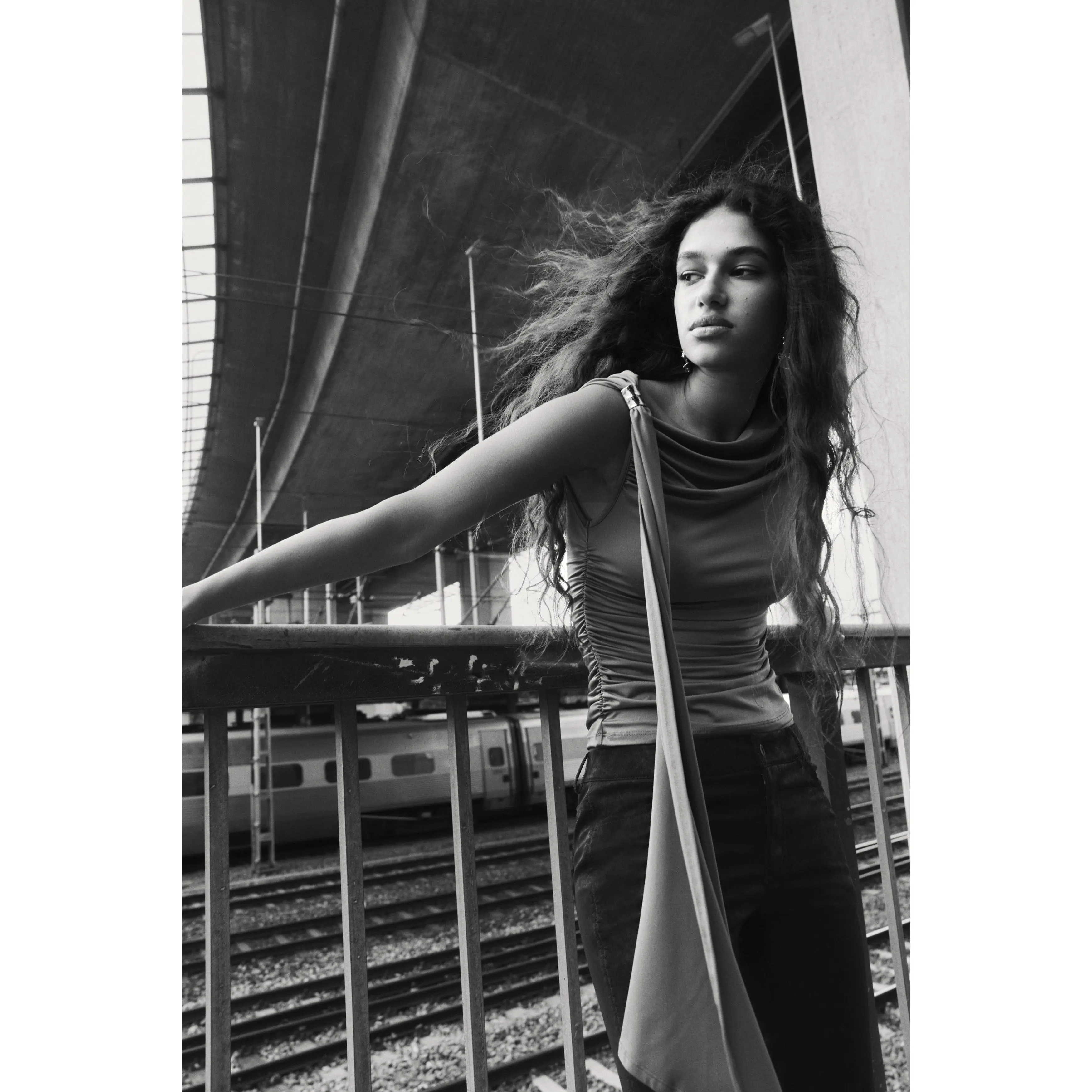 H&M Draped cold-shoulder top - TikTok Shop