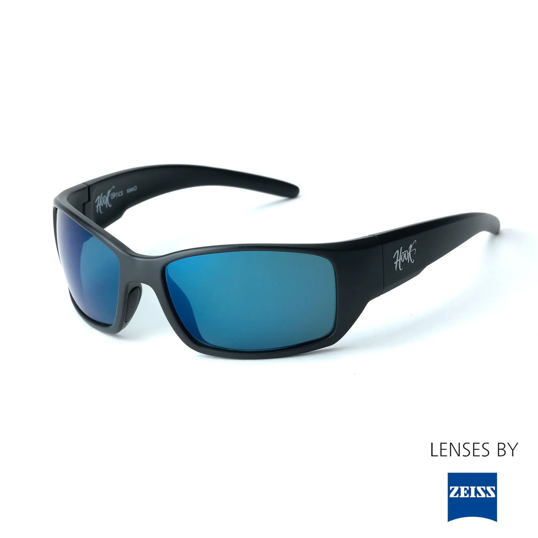 Polarized Sunglasses with Handcrafted Italian Full-Rim Frame, Abrasion-Resistant Durable Lenses by Zeiss, Mako Shark-Inspired, Medium Unisex Fit, All-Day Comfort, Crisp Vision, Fishing Performance, All-Day Fit