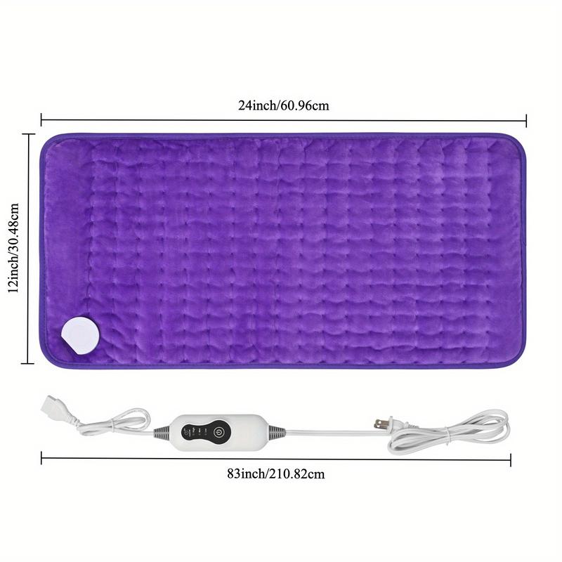 electric heating pad，Portable Heating Pad Relieves menstrual cramps and localized pain Heat therapy pad Quick heating to banish the chill Perfect gift idea Essential for home/office Auto-shutoff feature Three temperature settings Fleece with Heated Massag