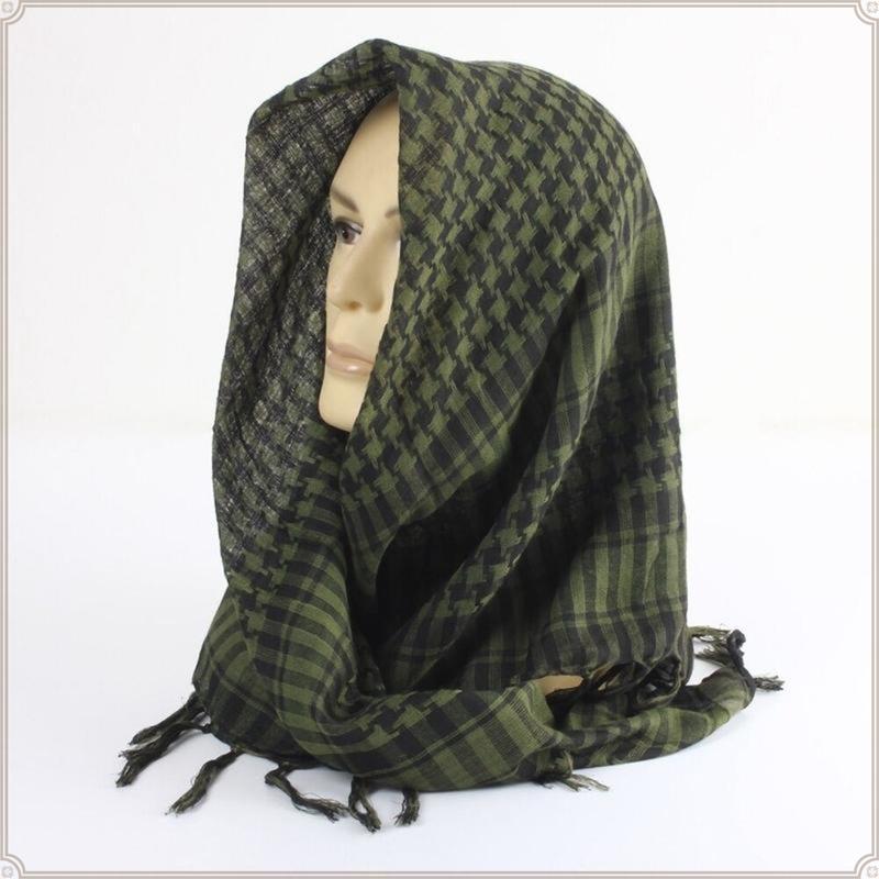 Shemagh Scarf Men Keffiyeh Scarf Arab Scarves Unisex Plaid Turban with Tassels for Men Women Winter Outdoor