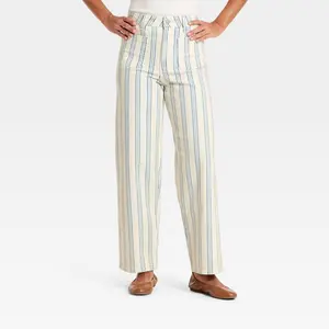 Women's Highest-Rise Striped Sailor Straight Jeans - Universal Thread