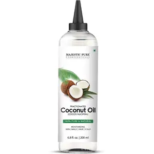 Majestic Pure Fractionated Coconut Oil - Relaxing Massage Oil, Liquid Carrier Oil for Diluting Essential Oils - Skin, Lip, Body & Hair Oil Moisturizer & Softener - 6.8 fl oz