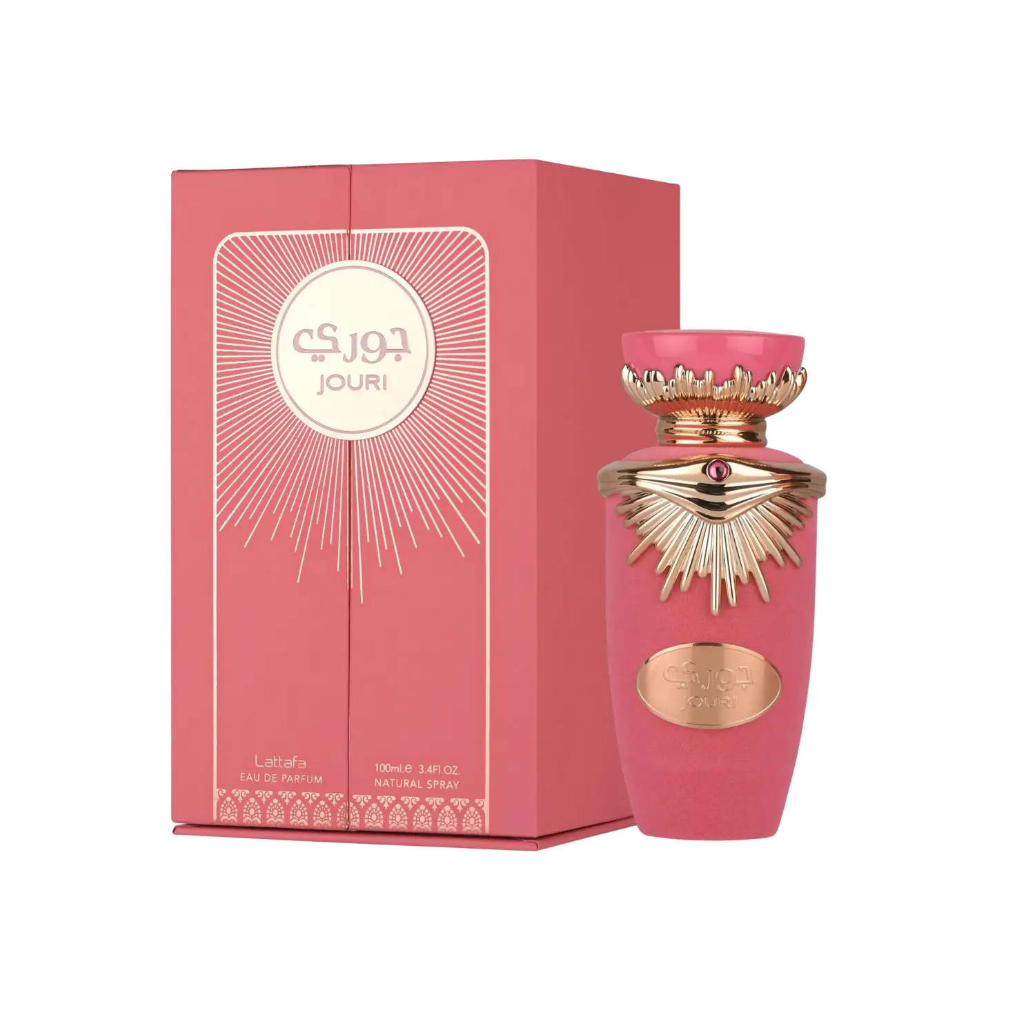 Lattafa Jouri Eau De Parfum for Women (100ml) - Long Lasting Luxury Tropical Dragon Fruit, Candied Cherry & Vanilla Perfume, Premium Fruity Floral Arabian Spray 3.4 oz