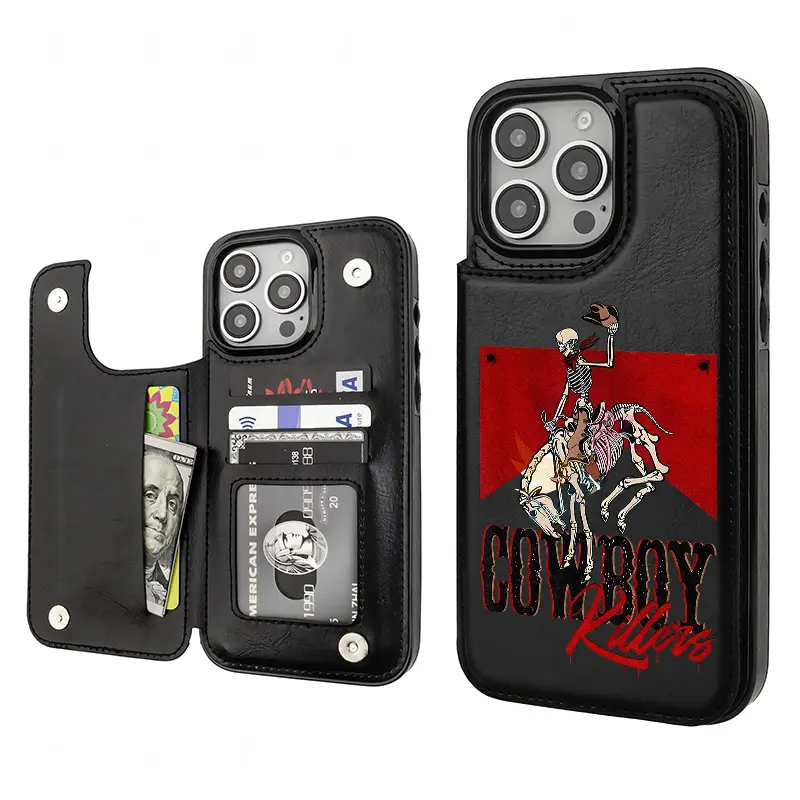 Cowboy Retro Coors Beer Lover Cow Pattern PU Leather Phone Case - Durable, Shockproof, Anti-Drop Smartphone Accessory for iPhone 16/15/14/13/12 Pro/Plus/Max, Handheld Cellphone Protector, Stylish Gift