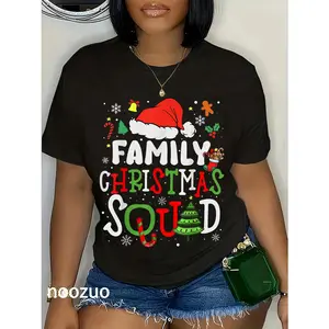 100% Cotton Family Christmas Squad Group Matching Christmas Pajama Party T-Shirt