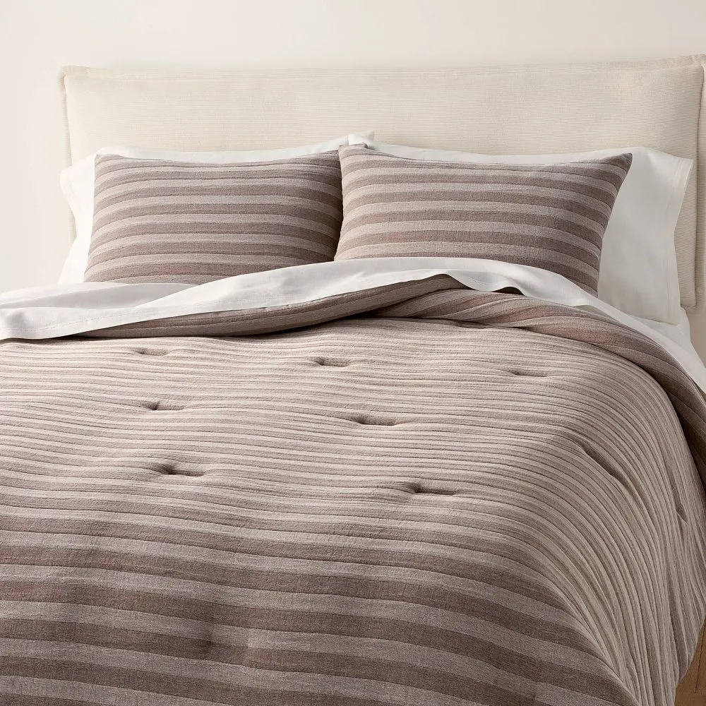 3pc Tonal Stripe Comforter Set - Hearth & Hand with Magnolia