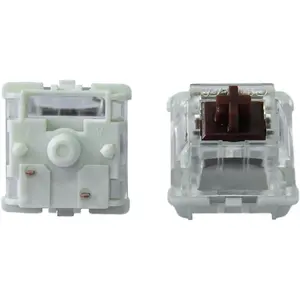 GATERON Jupiter Brown Keyboard Switches, Tactile 55gf RGB LED 5 Pin Factory Pre-lubed Key Switches for MX Mechanical Keyboard(Brown,110PCS)