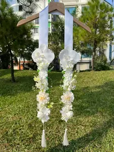 Handmade Orchid Floral Graduation Stole, Layered Ceremony Sash 2026