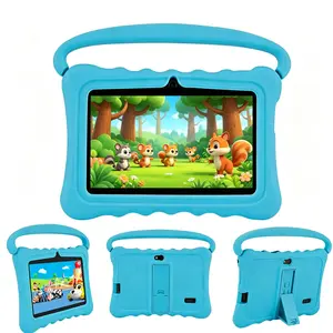 New Upgraded Kids Tablet, 7-inch Android 32GB WiFi Tablet for Toddler,  Children's Tablet with Silicone Case Graphics Cellphone Anti-drop silicone case, Learning Tablet with IWAWA App, Great holiday gift