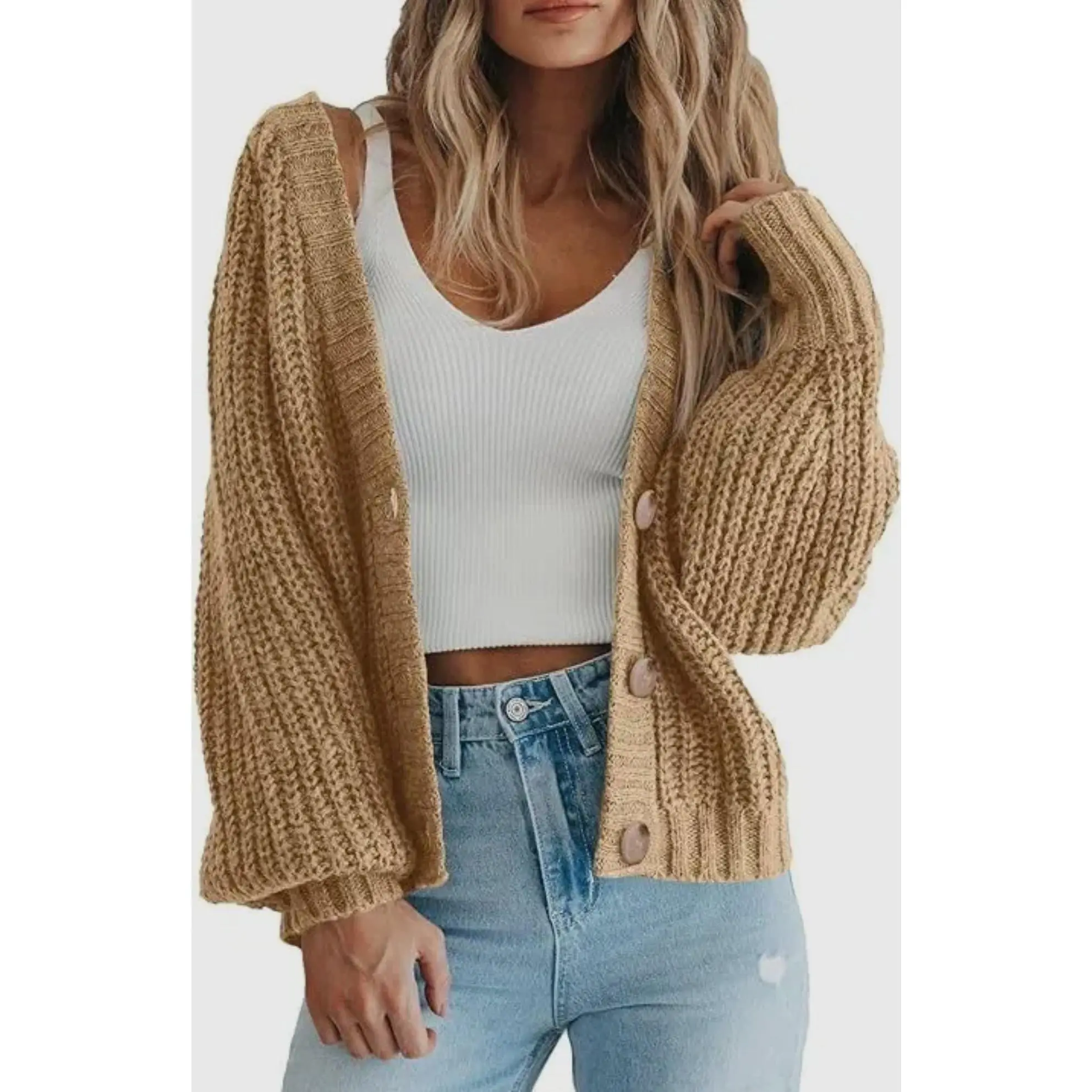 Cookie Cardigan in Camel