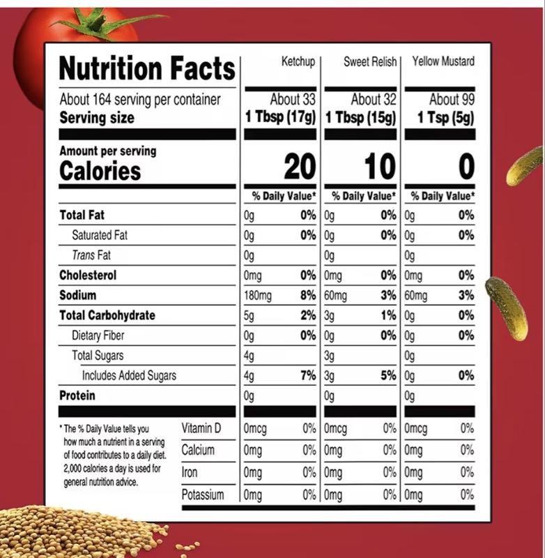 Tomato Ketchup, Sweet Relish & Yellow Mustard Grill Pack, 3 ct Pack