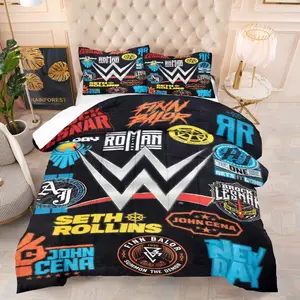 Superstar children's pattern quilt, includes 1 quilt and 1 or 2 coreless pillowcases, suitable for home or dormitory decoration use, perfect moving gift, Blanket Set