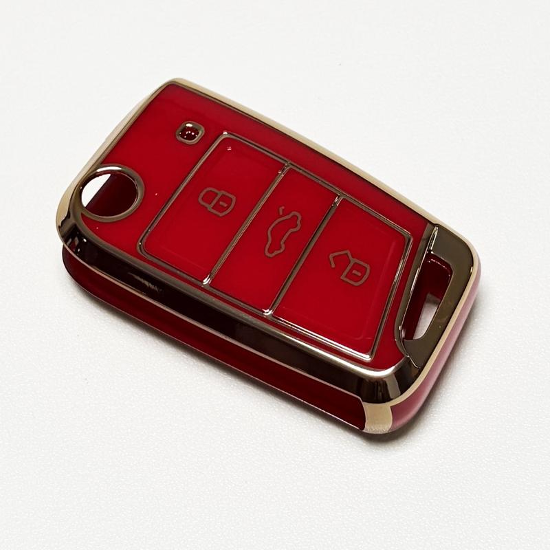 for Volkswagen Key Protection Cover Key Fob Protector Soft Durable Tpu Material 360 Degree Protection for VW Golf Gti Tiguan Atlas Polo Jetta 3 Buttons