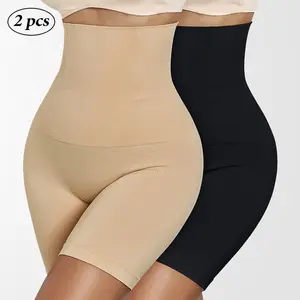 Nadia GO 2 Pack Women's High Waisted Tummy Control Shapewear Shorts – Seamless Body Shaper for Thigh and Belly Support