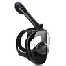 JRing Unisex Full-Face Diving Mask, Diving Gear with Detachable Action Camera Mount, 180° Panoramic View, Anti-Fog, Anti-Leak, Adjustable Elastic Straps, CO2-Free Exhale, Comfortable Silicone Edge, Dry Top Respiratory Systems for Adults