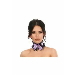 Kitten Collection Lavender/Black Lace Choker