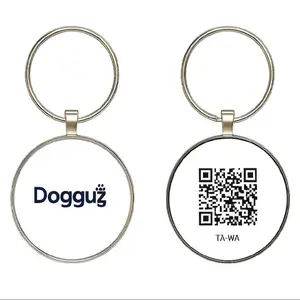 Tag to Dog - Dogguz Brand TA-WA QR Code Tag with Circular Design and Text Element