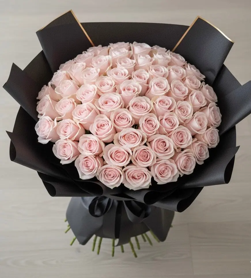 50 Long-Stem Blush Pink Rose Bouquet