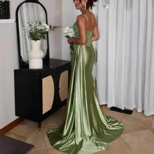 Women's strapless satin ball dress sexy evening dress formal ball wedding guest dress elegant and comfortable tight corset chest circumference women's dress pendant elegant workwear basic minimalism