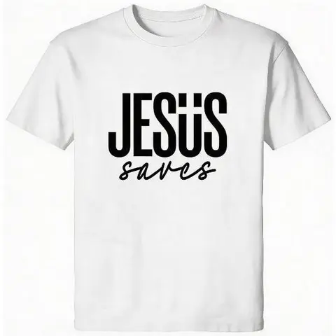 Men's JESUS Saves Graphic Hoodie, Classic Pullover Top in a Soft Cotton Blend, Regular Fit Longsleeve for Casual Menswear