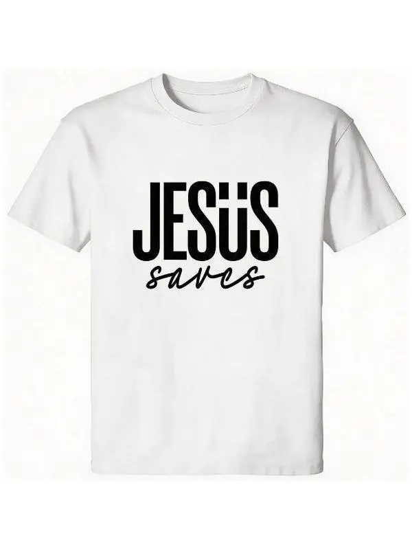 100% cotton Men's JESUS Saves Graphic Hoodie, Classic Pullover Top in a Soft Cotton Blend, Regular Fit Longsleeve for Casual Menswear