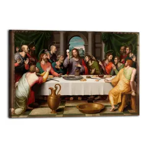 The Last Supper Aesthetic Room Poster Canvas Poster, Cute And Vibrant Poster for Bedroom, Dorm, Gaming Setup