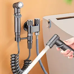 Handheld Toilet Spray Head Faucet Set, Dual Nozzle Bidet, High Performance Toilet Sprayer Tap, Ideal Toilet Hygiene Choice, Bathroom Accessories