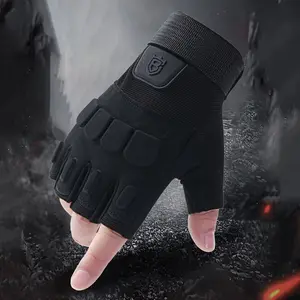 Spring and Summer Cycling Tactical Gloves - Men's Half-Finger Sports Fitness Boxing Protective Combat Wearable Anti-Slip Touchscreen Gloves - Women's