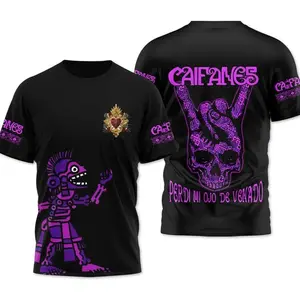 Caifanes Band World Tour 2026 Black 3D T Shirt For Men Women