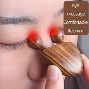 Wooden Nose Massager, Face Relaxation Massage Tool, Eye Roller Stick, Natural Wood Material, Ideal for Facial Care & Relief