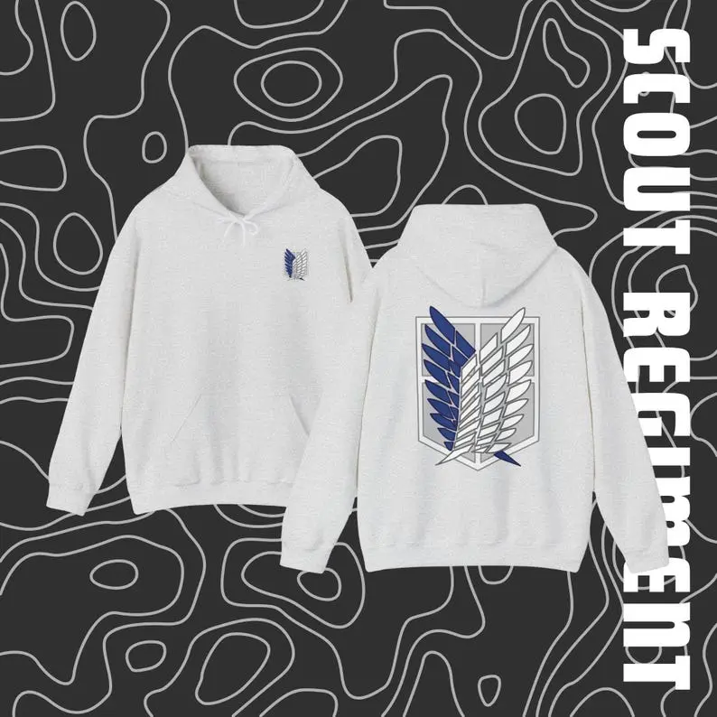Attack On Titan Scout Regiment logo Unisex Cotton Menswear Womenswear Anime Lover Tee, Hoodie, Sweatshirt, gift for him, Gift For Her