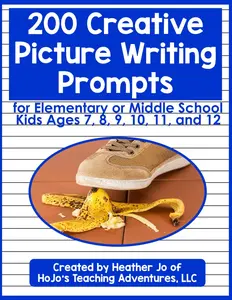 200 Creative Picture Writing Prompts: for Elementary or Middle School Kids Ages 7, 8, 9, 10, 11, and 12