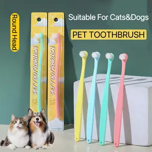 Pet Toothbrush for Cats & Dogs, Essential Pet Cleaning Supplies, Gentle Oral Care Tool, Ideal for Daily Use, Enhances Dental Health