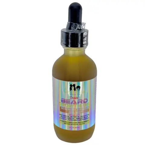 Gifted Cosmetics Douee Beard Growth Oil with Biotin, Rosemary & Jamaican Black Castor Oil - Moisturizing Men's Formula to Soothe Dry Skin, 2 oz, Rosemary Oil