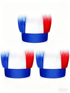 3pcs Plush Wig Headbands, Party Fuzzy Hair Bands, Fan Sports Event Hats, Birthday Concert Props, School Performance Decorations