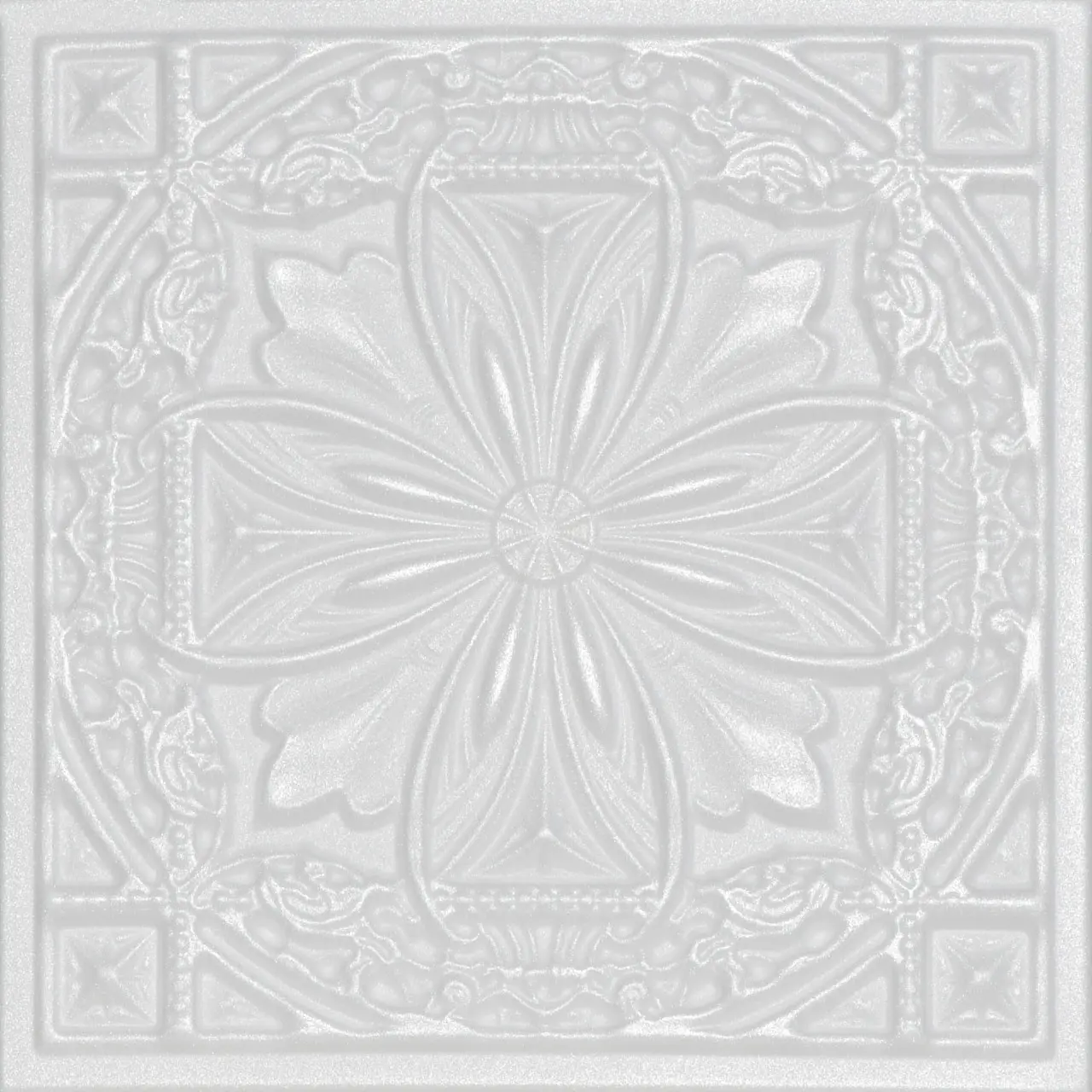 A La Maison Ceilings Lucas's Shield Elegant Polystyrene Glue-up Decorative Ceiling Tiles - 20 in x 20 in, Durable, for Room Decor, House Decor, Commercial Use, #R124, Pack of 8 (21.6 sqft)