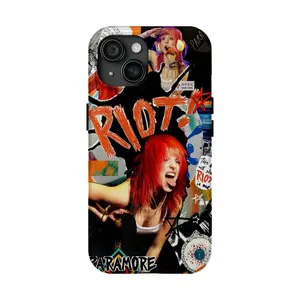 P-Paramore Y2K Art Style Film Phone Case, suitable for iPhone 17/16/15/14/13/12, stylish protection and drop-proof, unique design.