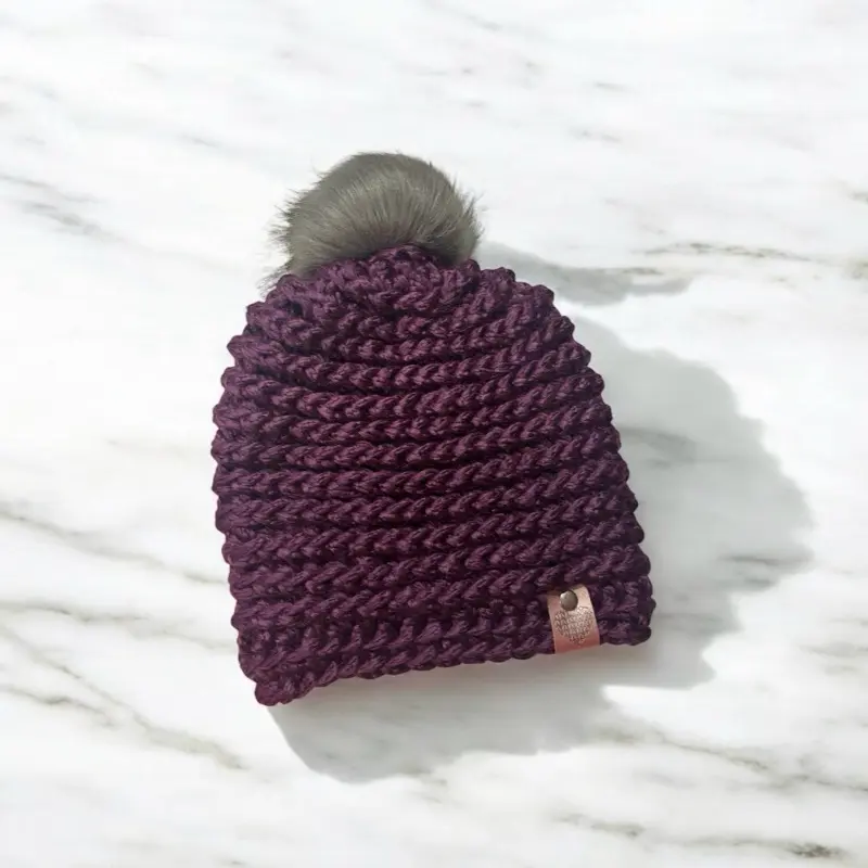 Cozy Handmade Crochet Beanies for Adults - Custom Soft & Stylish Winter Hats with Pom Pom, Chunky Design, 100% Soft Acrylic Yarn, Chunky Beanie