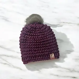 Cozy Handmade Crochet Beanies for Adults - Custom Soft & Stylish Winter Hats with Pom Pom, Chunky Design, 100% Soft Acrylic Yarn, Chunky Beanie