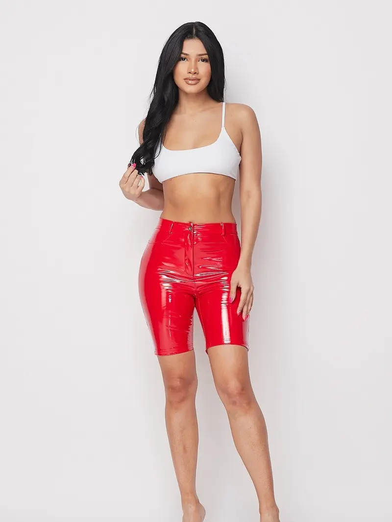 Casual insulated latex biker shorts Casual insulated latex biker shorts