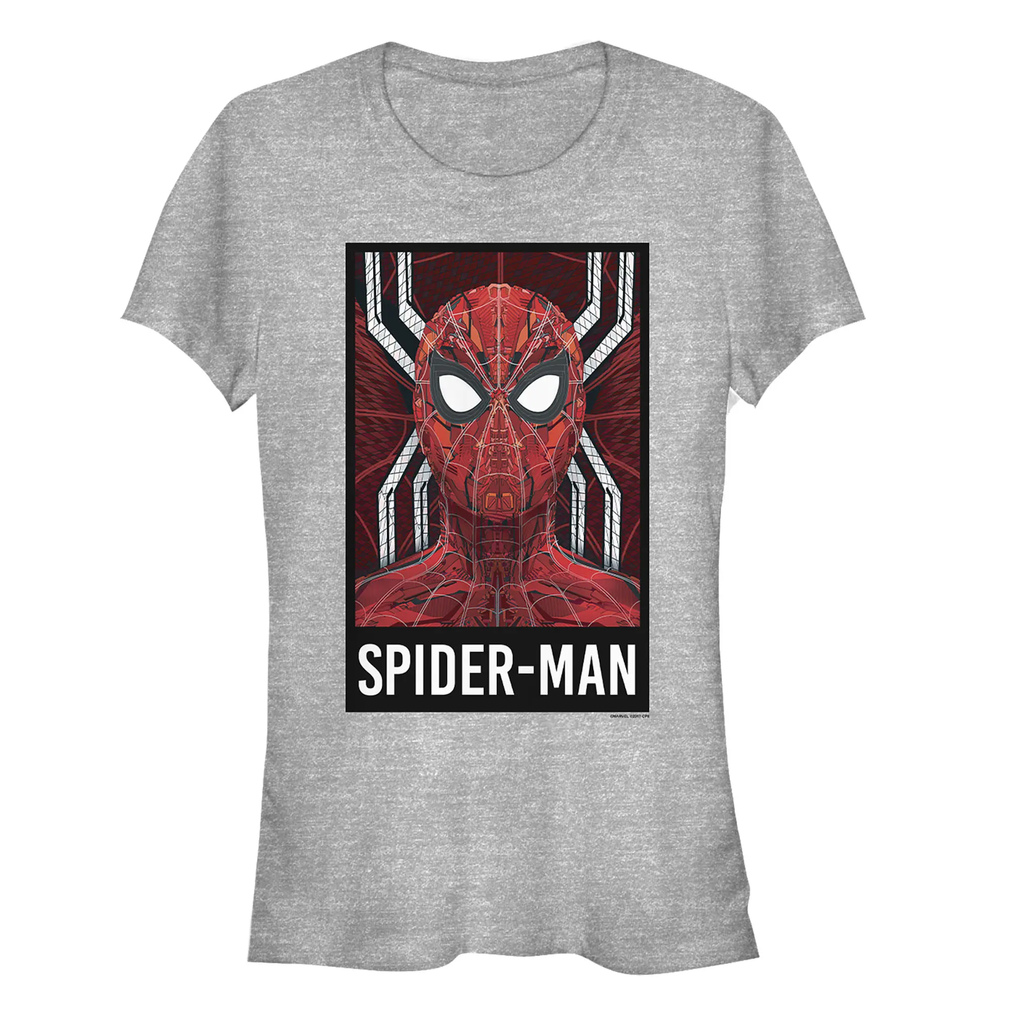 Juniors Womens Marvel Spider-Man: Far From Home Tech Suit T-Shirt