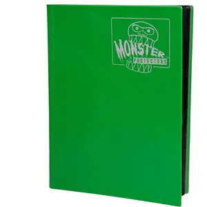 Monster Binder - 9 Pocket Trading Card Album - Matte Emerald Green - Holds 360 Yugioh  Magic  and Pokemon Cards