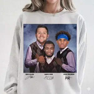 Bill Apparel, Josh Allen James Cook Keon Coleman Inspired Football Shirt, Buffalo Step Bros Tee, Funny Unisex Buffalo Football Gift, Josh Allen James Cook Keon Coleman Fan Apparel, Sports Humor Unisex Sweatshirt
