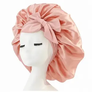 1pc Luxury Satin Sleep Cap With Adjustable Strap - Lightweight Hair Care Sleep Bonnet, Comfortable All Night, Ideal For Long, Curly Or Braided Hair