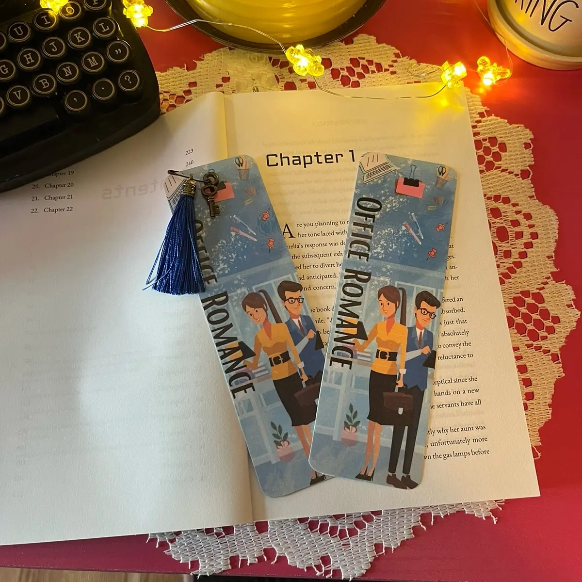 Handcrafted bookmark with tassel and charm