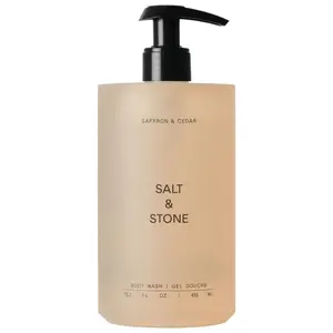 Salt & Stone  Saffron & Cedar Body Wash with Niacinamide + Probiotics - 15.2 oz / 450 ml