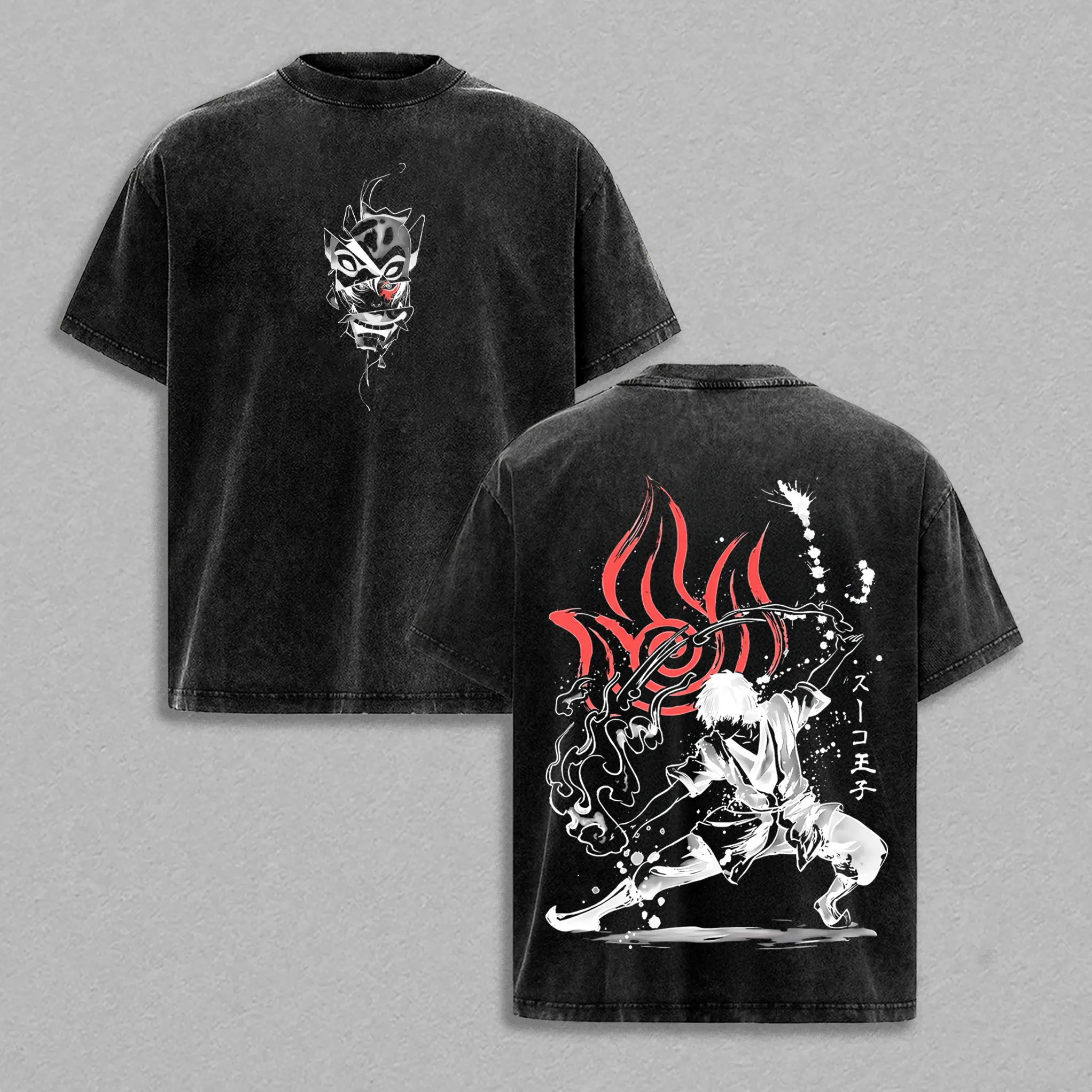 Zuko Avatar The Last Airbender Vintage Clothing T-Shirt | Fire Nation Prince Anime Tee | Blue Flame Bending Graphic Shirt | Redemption Arc Aesthetic | Oversize Streetwear Anime Tee | Dark Shonen Retro Design